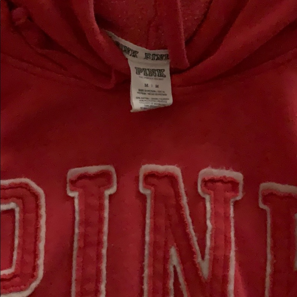 Victoria Secret PINK heathered red hoodie - Picture 2 of 2